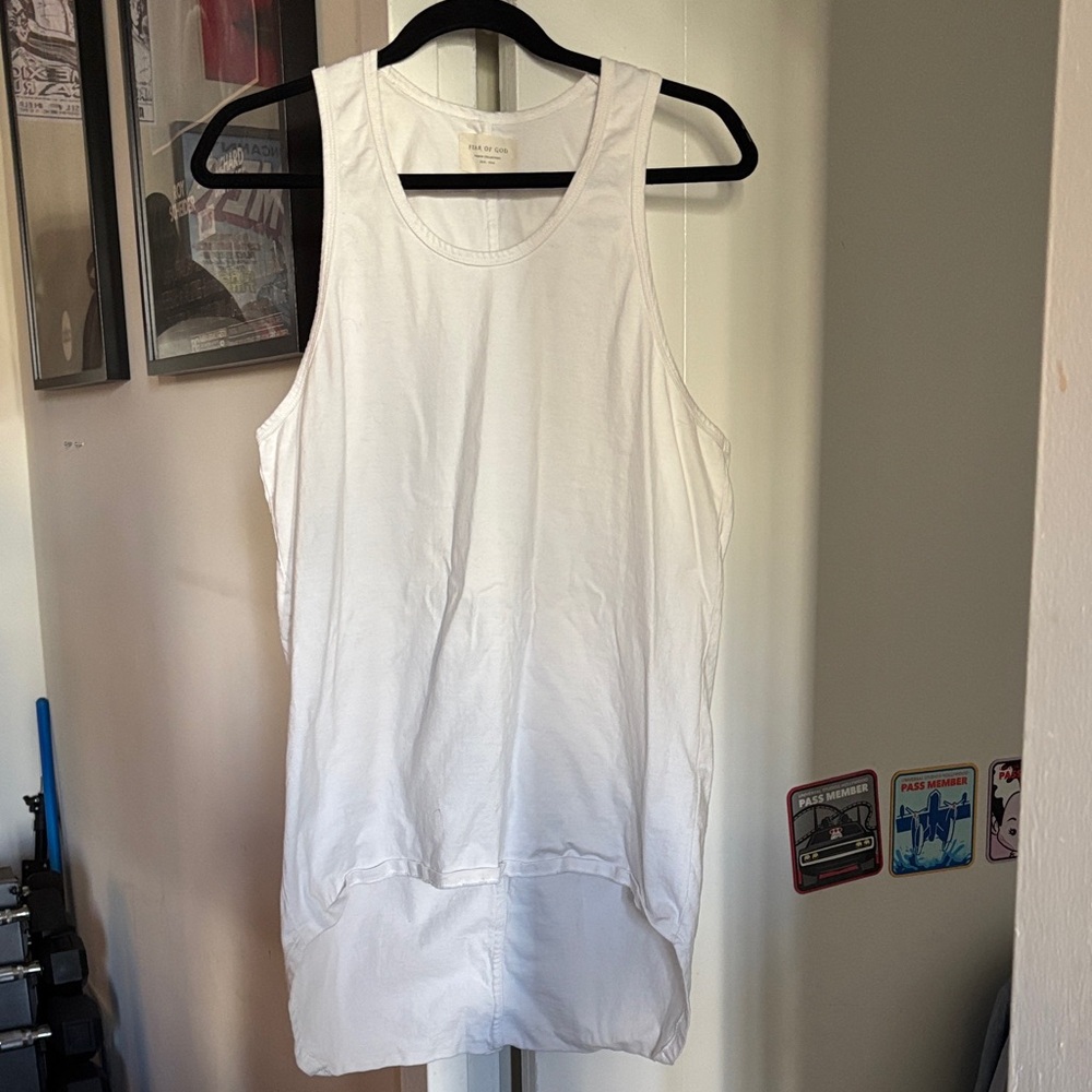 Fear of God White Tank Top (4th Collection)